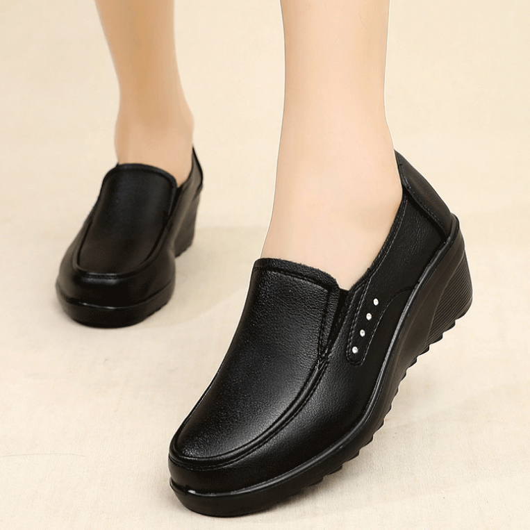 Zapato Ortopédico Cuero Suave Aura Camino Armonía, Máximo Confort y Soporte Diario