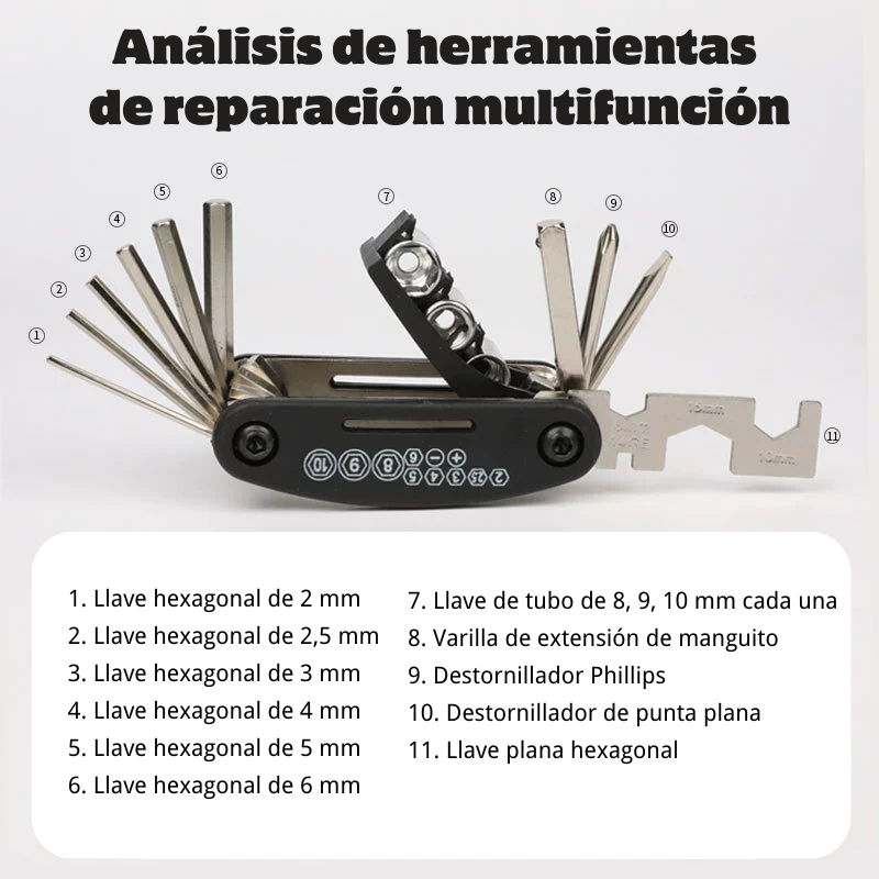 Herramienta Multifunción Acero Prisma Horizonte, Solución Completa en Cualquier Ruta