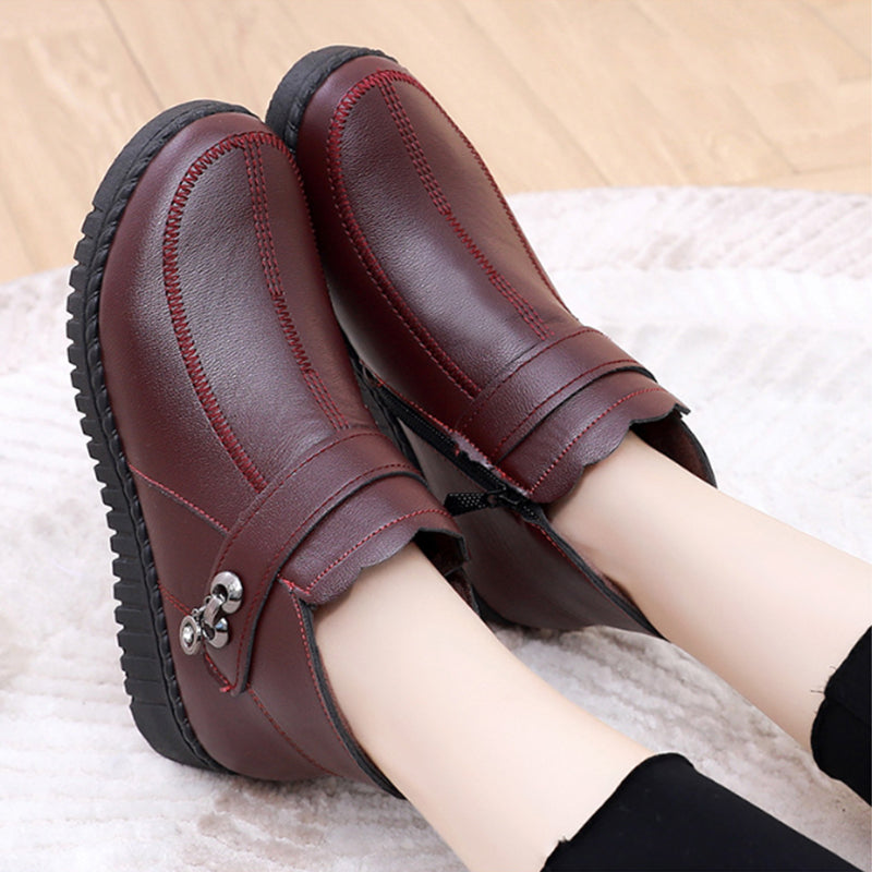 Botines Ortopédicos Cuero Suave Eclipse Armonía Nieve, Alivio Total del Dolor y Confort en Invierno