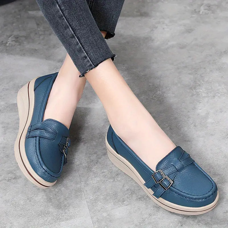 Zapato Ortopédico Cuero Premium Esencia Horizonte Serenidad, Alivio Superior para Pies y Espalda
