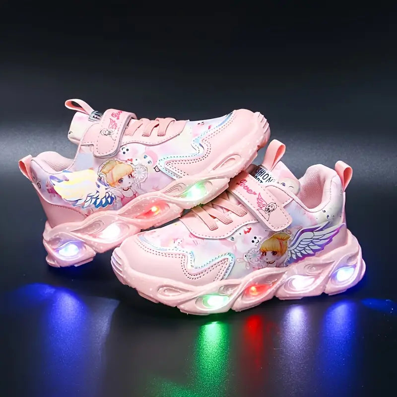 Zapatillas Deportivas Malla Brillante Aura Jazz Serenidad, Comodidad y Estilo para Niñas Activas