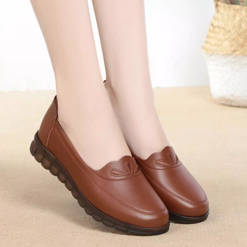 Zapato Ortopédico Cuero Suave Aura Camino Serenidad, Alivio Inmediato Para Pies Sensibles