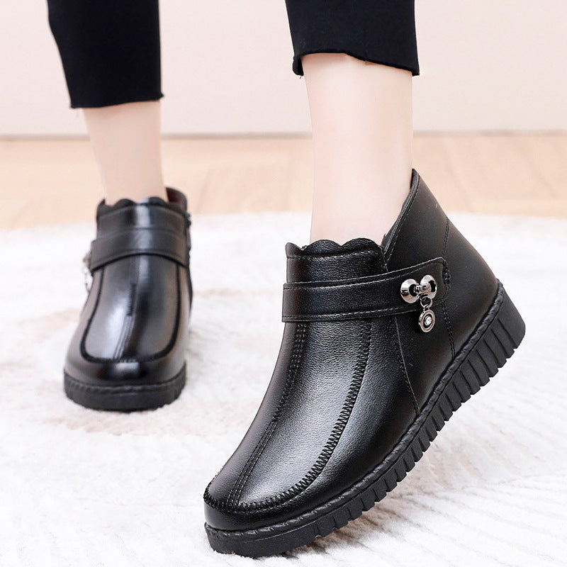 Botines Ortopédicos Cuero Suave Eclipse Armonía Nieve, Alivio Total del Dolor y Confort en Invierno