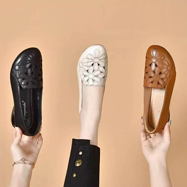 Zapato Ortopédico Cuero Suave Claridad Selene Armonía, Alivio Total del Dolor de Pies