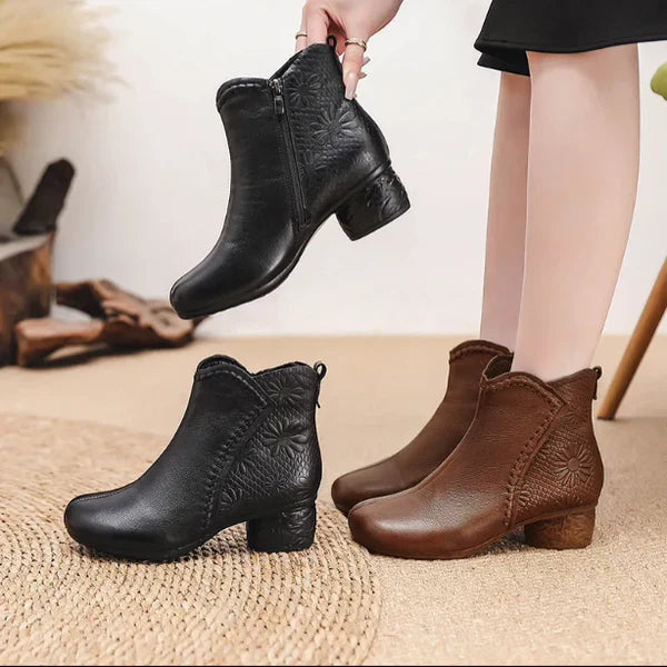 Botas Ortopédicas Cuero Suave Aura Camino Serenidad, Alivio Inmediato del Dolor y Confort Total