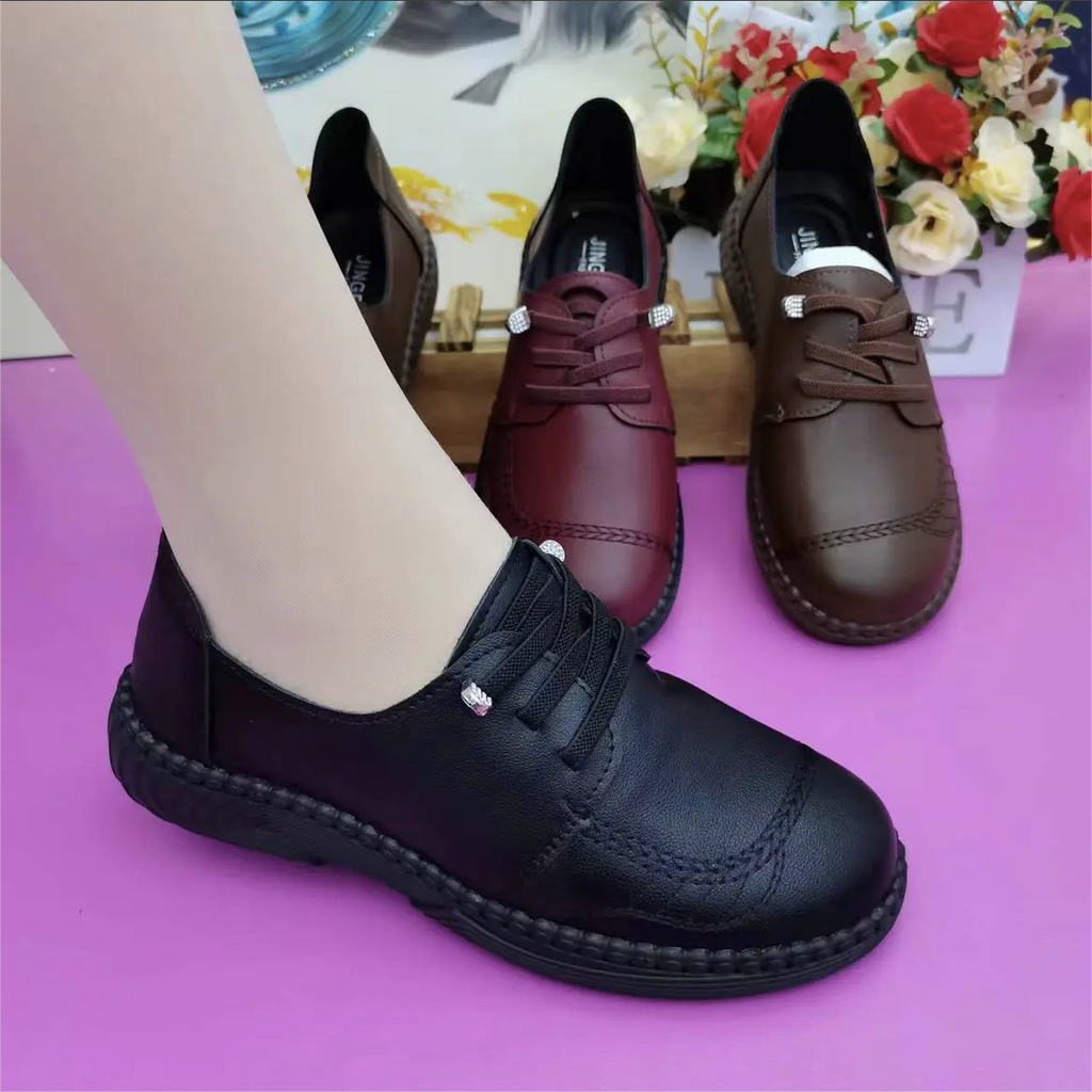 Zapato Ortopédico Cuero Suave Aura Camino Serenidad, Alivio Total Para Tus Pies