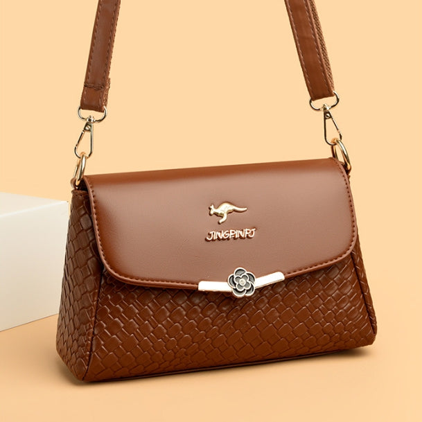 Bolso de Hombro Acabado Brillante Aura Flor Selene, Elegancia y Gran Capacidad Siempre Contigo