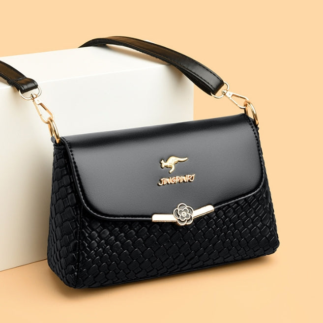 Bolso de Hombro Acabado Brillante Aura Flor Selene, Elegancia y Gran Capacidad Siempre Contigo