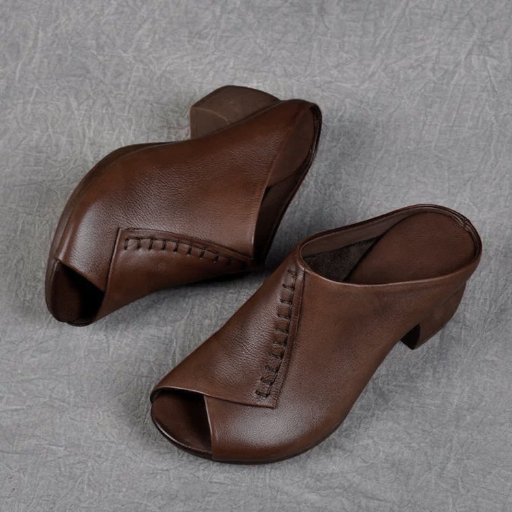 Zapatillas de Cuña Cuero Suave Horizonte Selene Armonía, Comodidad y Estilo en Cada Paso