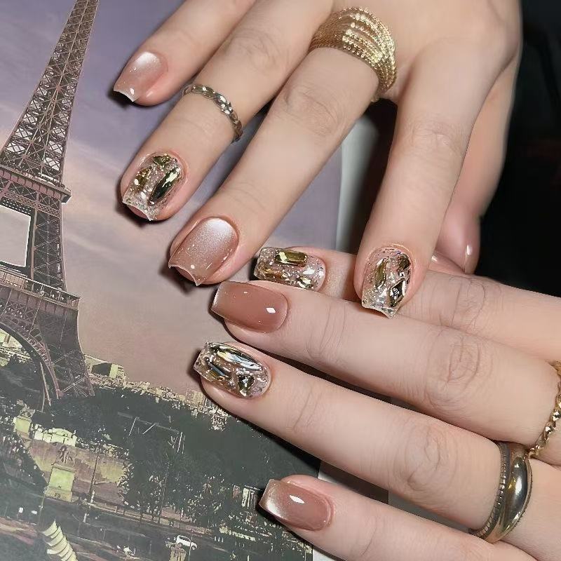 Uñas Postizas Acrílico Brisa Estrella Verso, Belleza Instantánea y Natural
