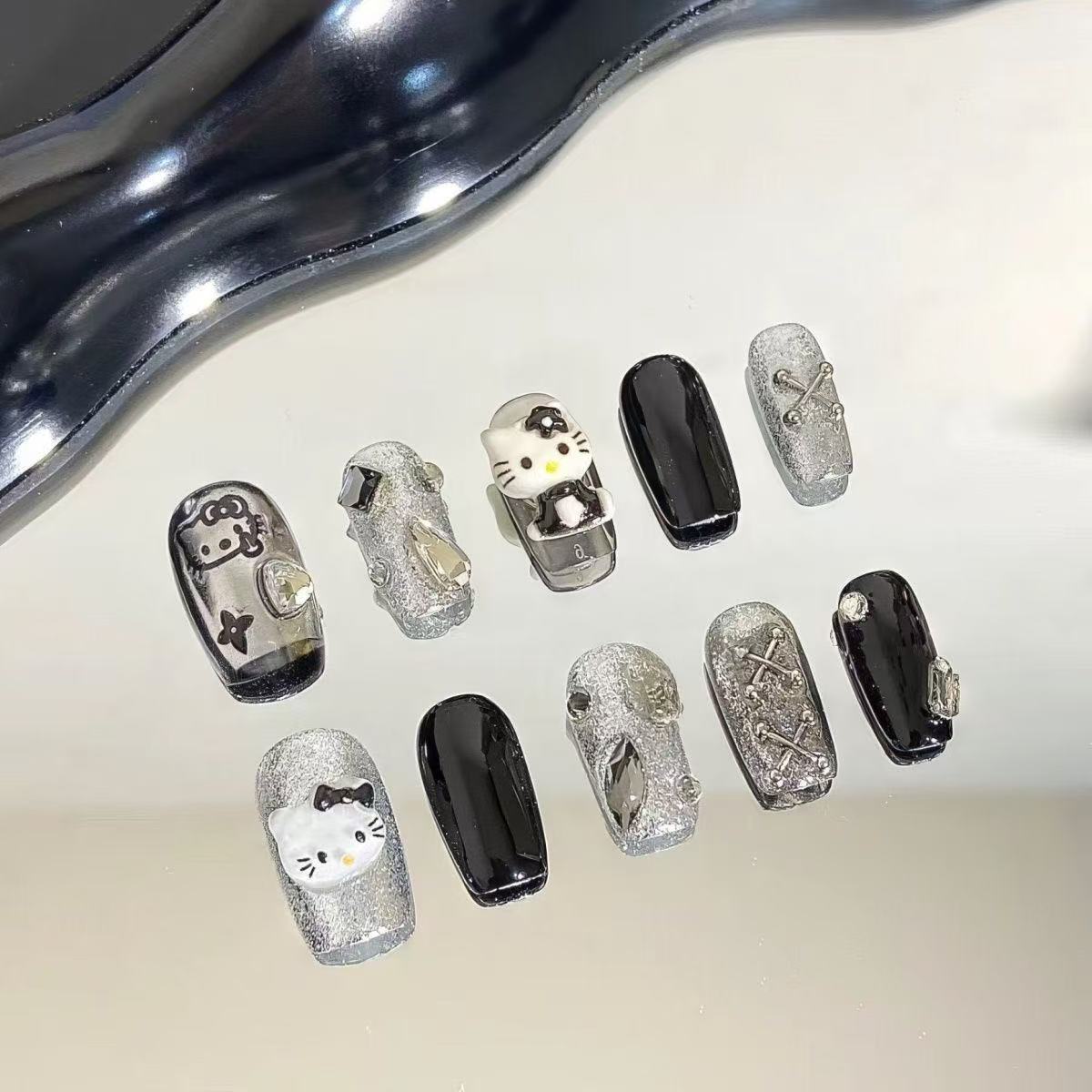 Uñas Postizas Acrílico Brisa Estrella Verso, Belleza Instantánea y Natural