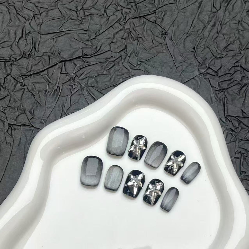Uñas Postizas Acrílico Brisa Estrella Verso, Belleza Instantánea y Natural