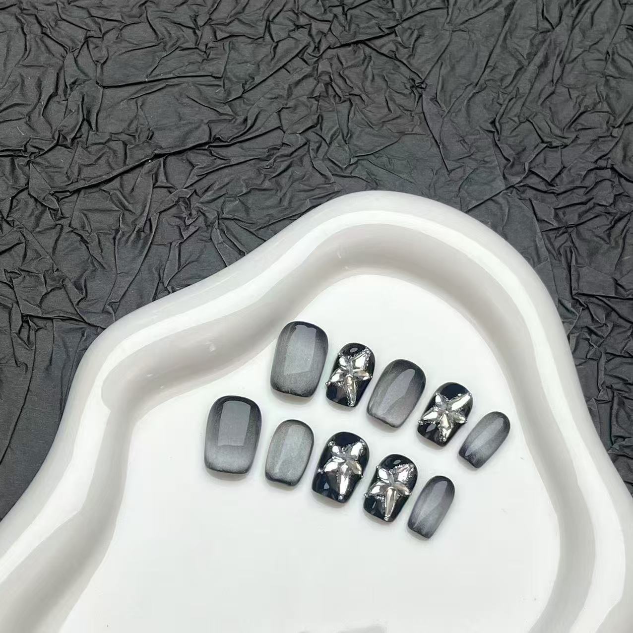 Uñas Postizas Acrílico Brisa Estrella Verso, Belleza Instantánea y Natural