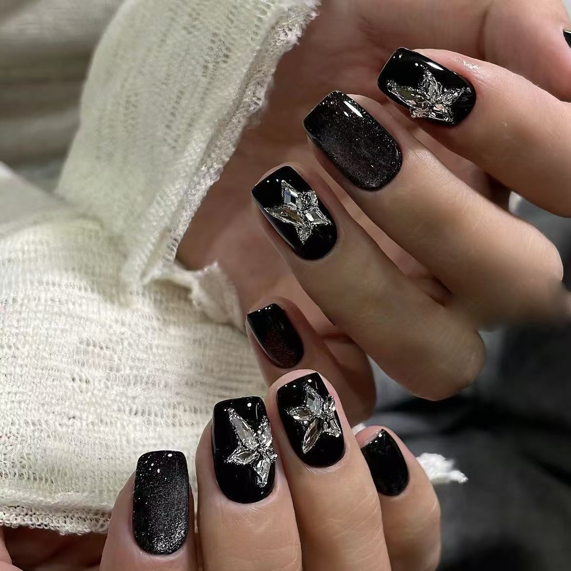 Uñas Postizas Acrílico Brisa Estrella Verso, Belleza Instantánea y Natural