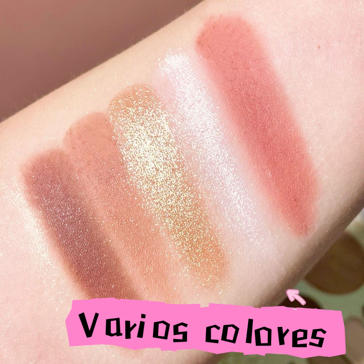 Paleta de Sombras Relieve Mística Aura Ángel, Maquillaje Artístico con Espejo Integrado