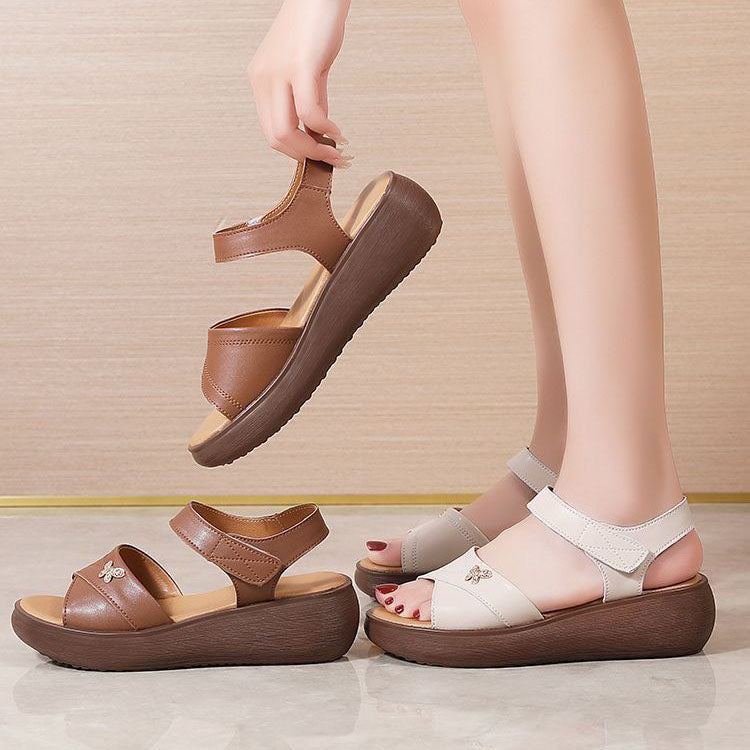 Sandalias Ortopédicas Cuero Suave Aura Mariposa Equilibrio, Corrección de Postura y Comodidad Total