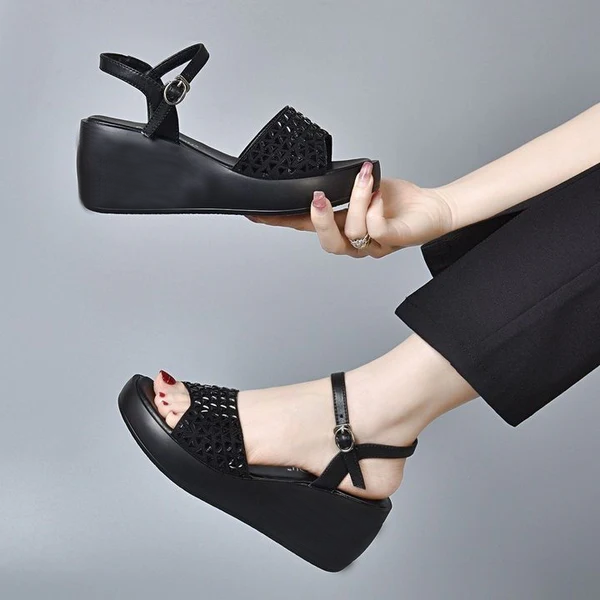 Sandalias Ortopédicas Cuero Brillante Aura Prisma Serenidad, Alivio Total y Estilo Diario