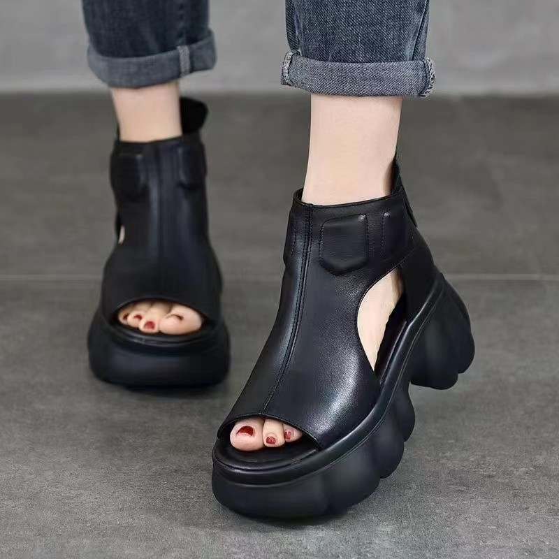 Sandalias de Tacón Cuero Suave Armonía Cumbre Selene, Máxima Comodidad y Estilo Duradero