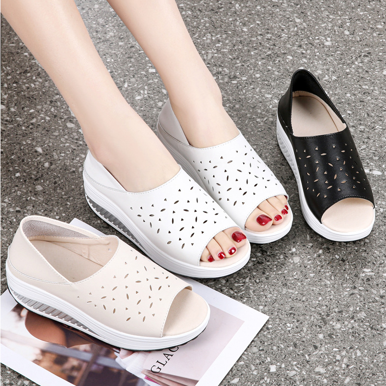 Sandalias de Tacón Cuero Suave Eco Aurora Vitalidad, Máximo Confort Antideslizante