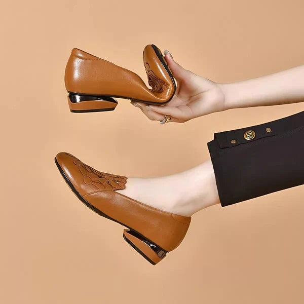 Zapato Ortopédico Cuero Suave Claridad Selene Armonía, Alivio Total del Dolor de Pies