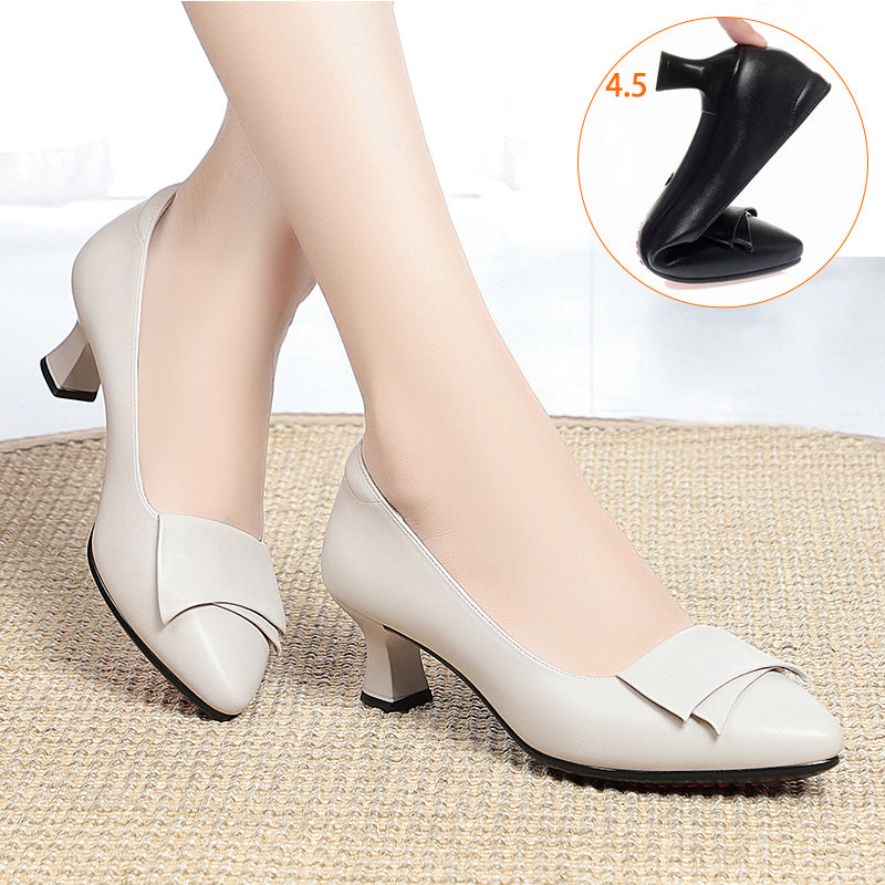 Tacones Cómodos Cuero Suave Aurora Majestad, Elegancia y Bienestar Todo el Día