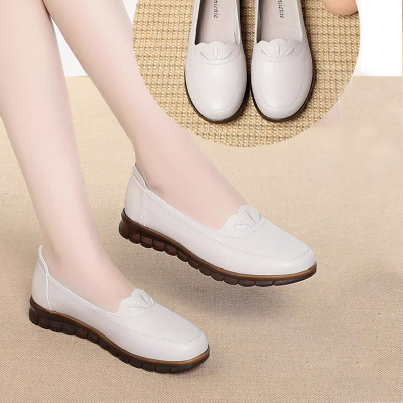 Zapato Ortopédico Cuero Suave Aura Camino Serenidad, Alivio Inmediato Para Pies Sensibles