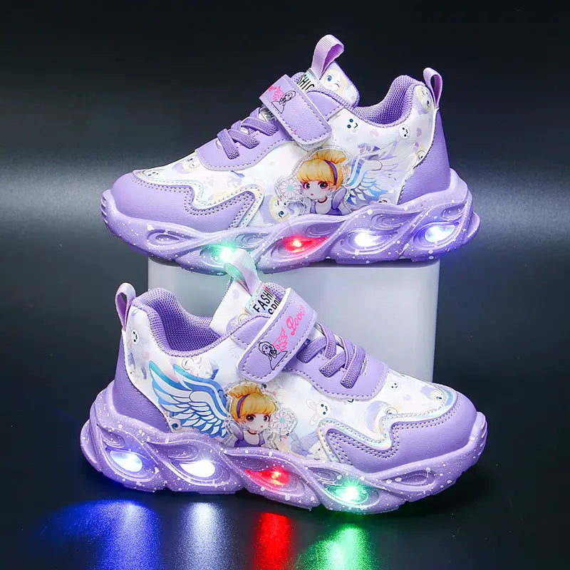 Zapatillas Deportivas Malla Brillante Aura Jazz Serenidad, Comodidad y Estilo para Niñas Activas