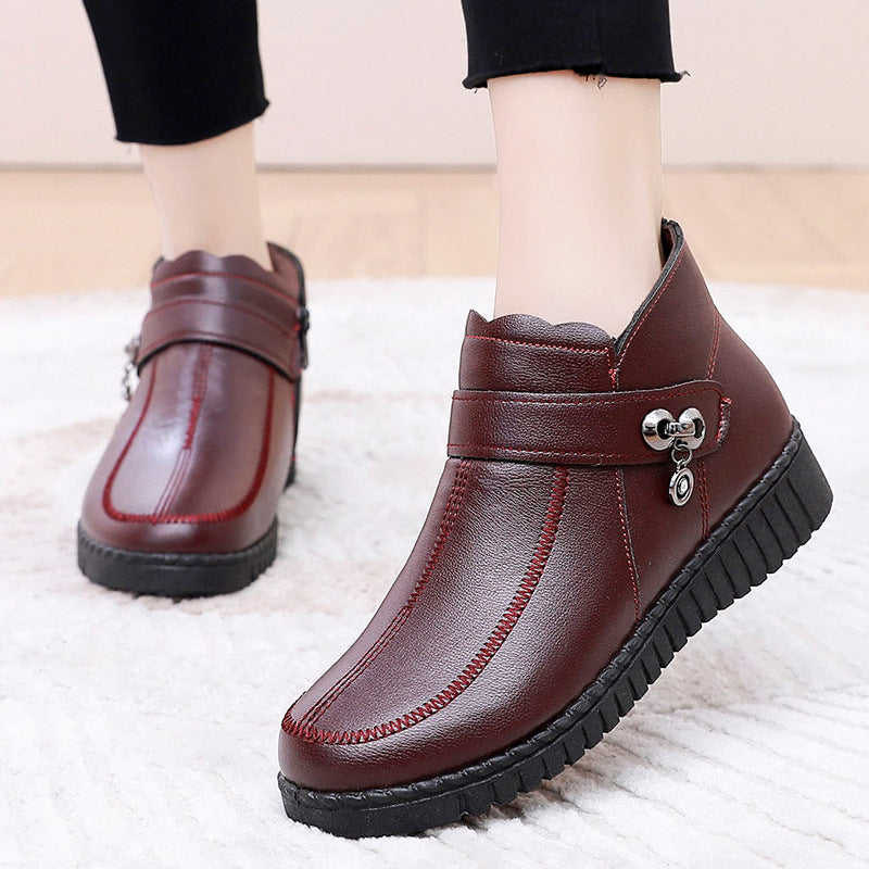 Botines Ortopédicos Cuero Suave Eclipse Armonía Nieve, Alivio Total del Dolor y Confort en Invierno