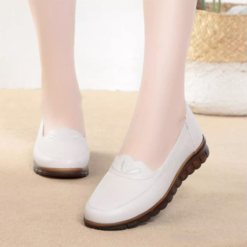 Zapato Ortopédico Cuero Suave Aura Camino Serenidad, Alivio Inmediato Para Pies Sensibles