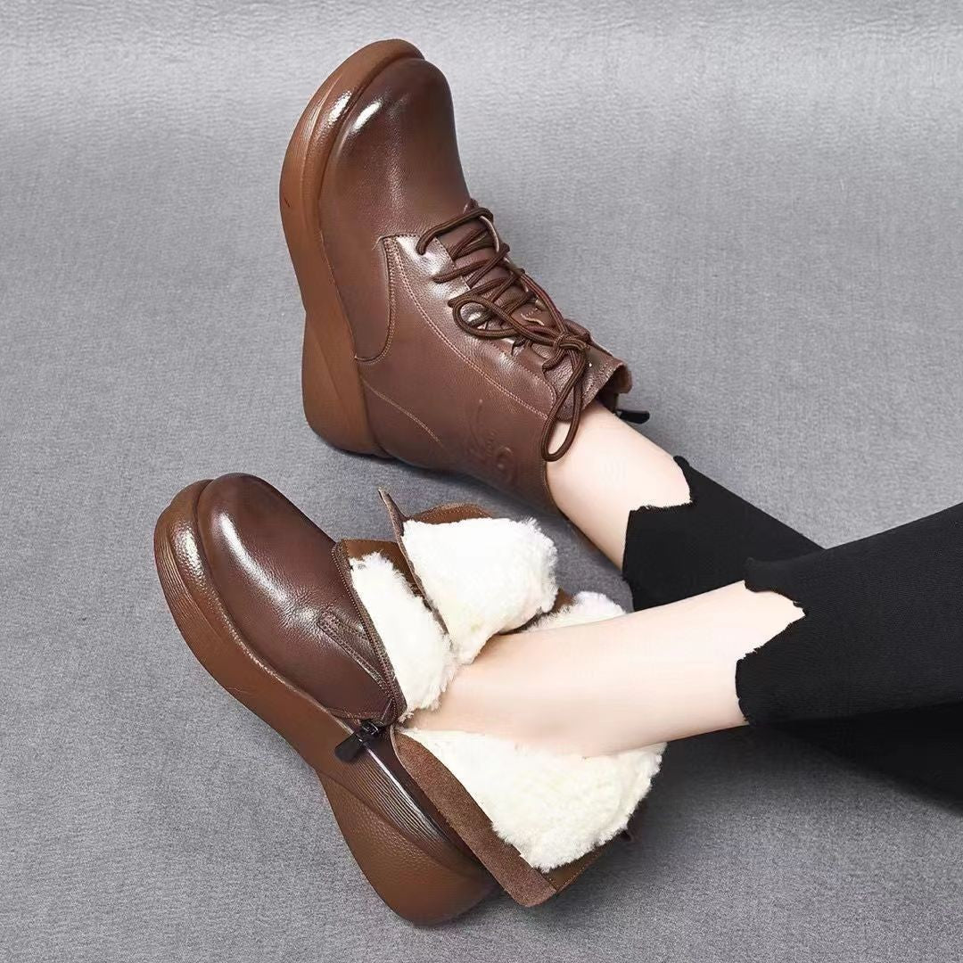 Botas Ortopédicas Cuero Impermeable Nube Camino Serenidad, Comodidad Superior y Protección Todo Clima