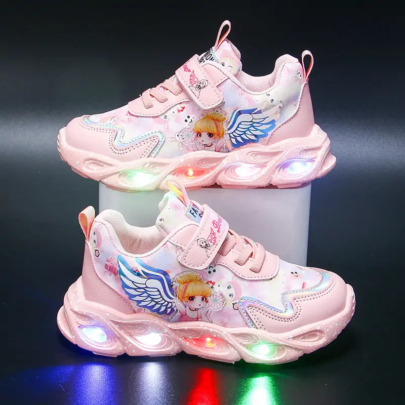 Zapatillas Deportivas Malla Brillante Aura Jazz Serenidad, Comodidad y Estilo para Niñas Activas