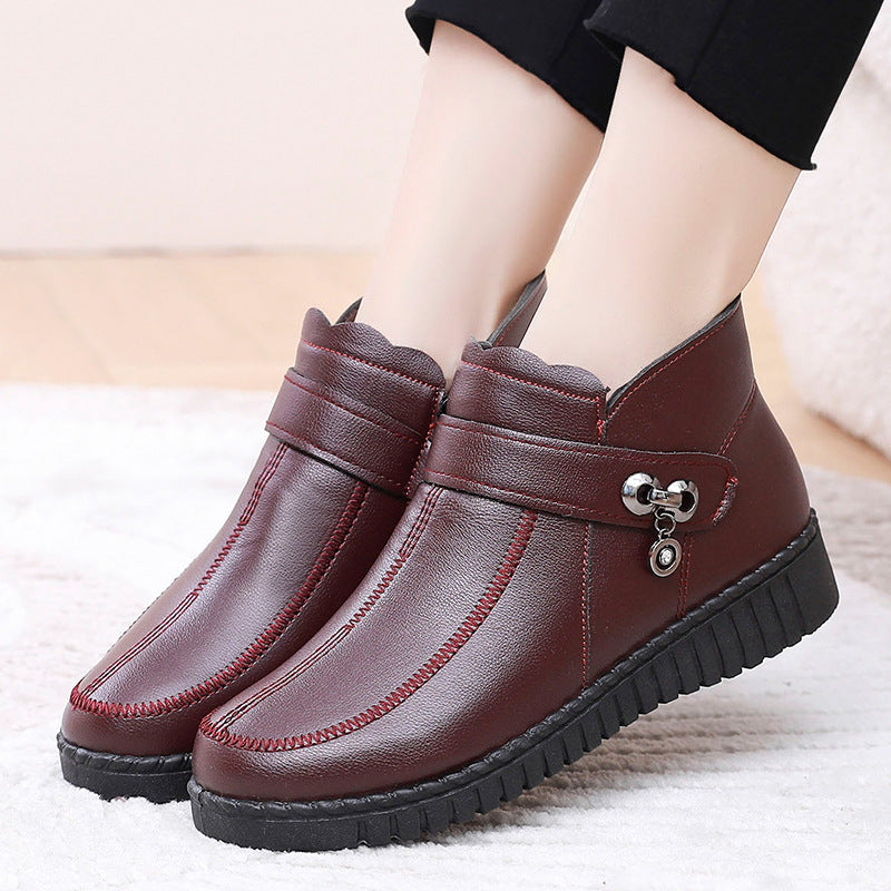 Botines Ortopédicos Cuero Suave Eclipse Armonía Nieve, Alivio Total del Dolor y Confort en Invierno