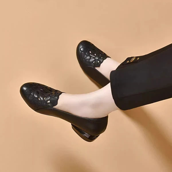 Zapato Ortopédico Cuero Suave Claridad Selene Armonía, Alivio Total del Dolor de Pies