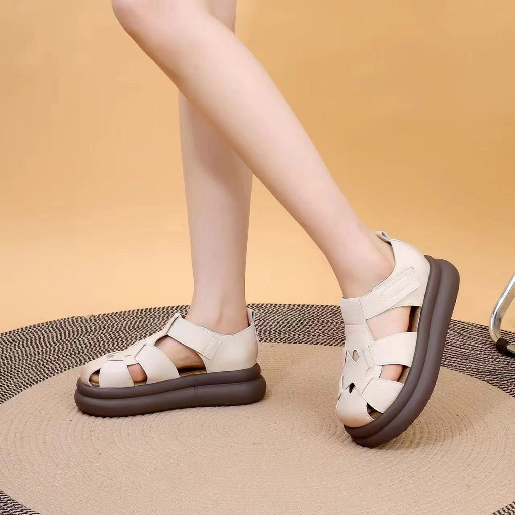 Sandalias Ortopédicas Cuero Suave Travesía Íntegra Bosque, Comodidad y Estabilidad Todo el Día