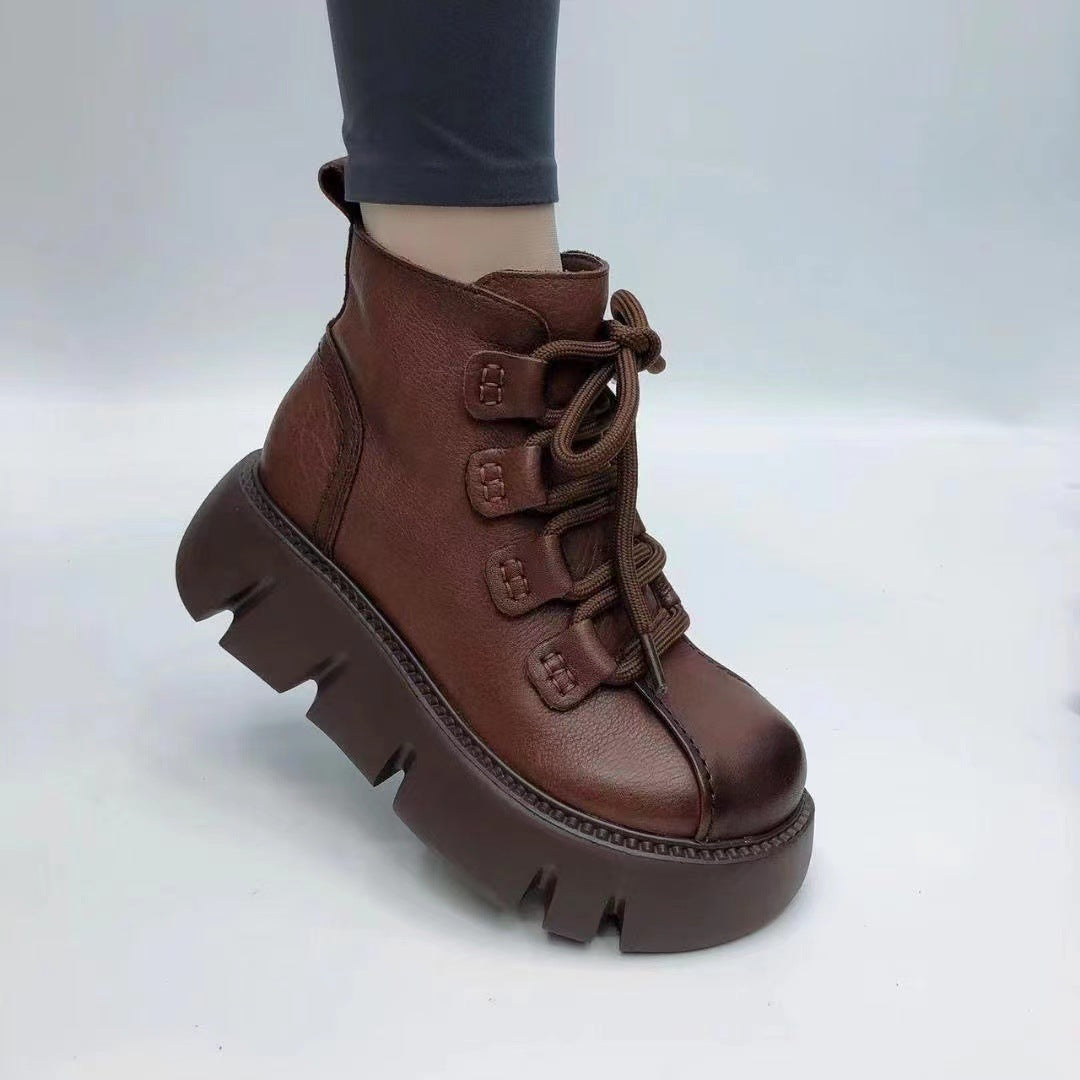 Mocassines Plataforma Cuero Suave Prisma Cumbre Serenidad, Soporte Superior y Comodidad Todo el Día