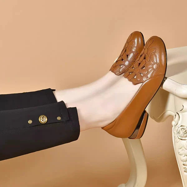 Zapato Ortopédico Cuero Suave Claridad Selene Armonía, Alivio Total del Dolor de Pies