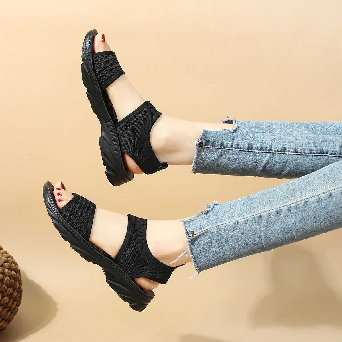 Sandalias Planas Tejido Transpirable Aura Bosque Serenidad, Confort y Estilo Todo el Día