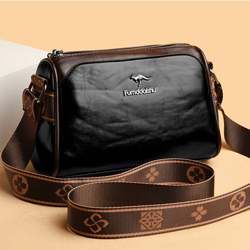 Bolso Bandolera Tejido Impermeable Horizonte Jazz Verso, Estilo Moderno y Organización Práctica