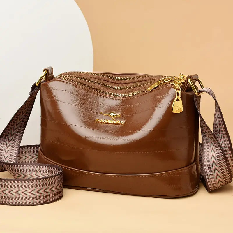 Bolso Casual Tejido Impermeable Aura Prisma Vértice, Organización Elegante y Ligereza Diaria