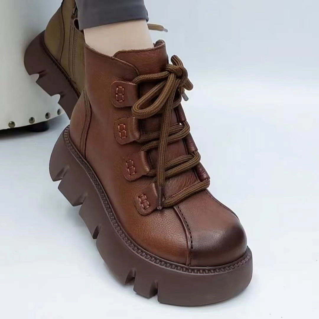 Mocassines Plataforma Cuero Suave Prisma Cumbre Serenidad, Soporte Superior y Comodidad Todo el Día