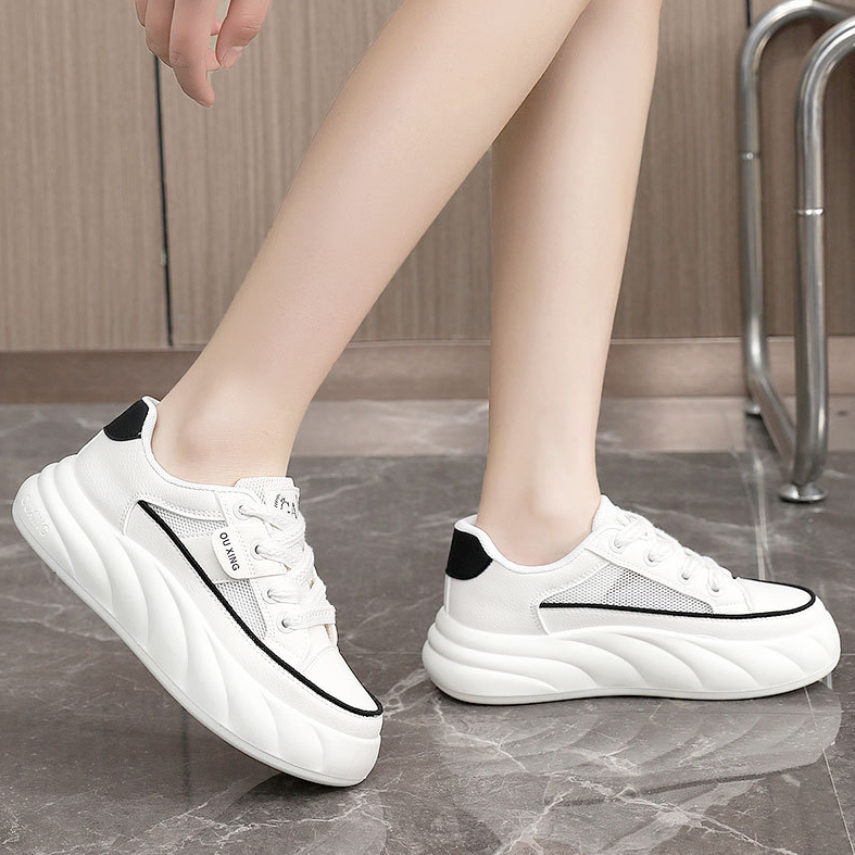 Zapatillas Casuales Suela Elevada Aura Camino Serenidad, Máximo Confort y Alivio Diario