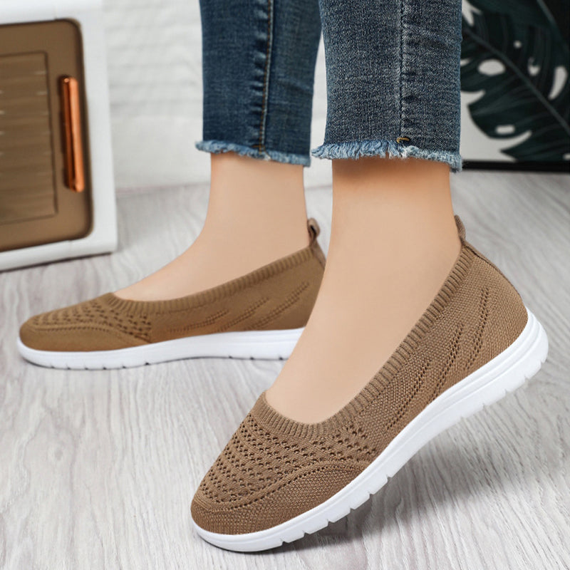 Zapatillas Antideslizantes Tejido Flyknit Armonía Viento Camino, Alivio del Dolor y Comodidad Total