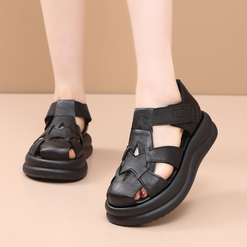 Sandalias Ortopédicas Cuero Suave Travesía Íntegra Bosque, Comodidad y Estabilidad Todo el Día