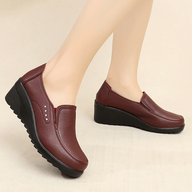 Zapato Ortopédico Cuero Suave Aura Camino Armonía, Máximo Confort y Soporte Diario