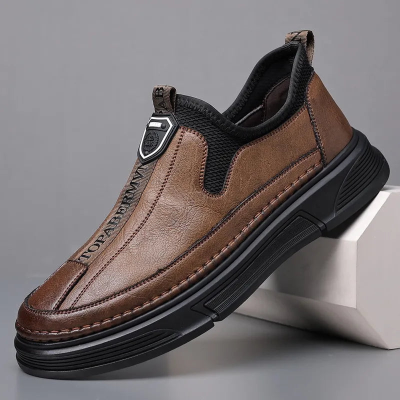 Zapato Casual Cuero Suave Camino Aura Equilibrio, Alivio Inmediato Para Pies y Espalda