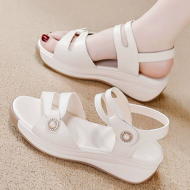 Sandalias Antideslizantes Cuero Suave Aura Horizonte Camino, Postura Saludable Todo el Día