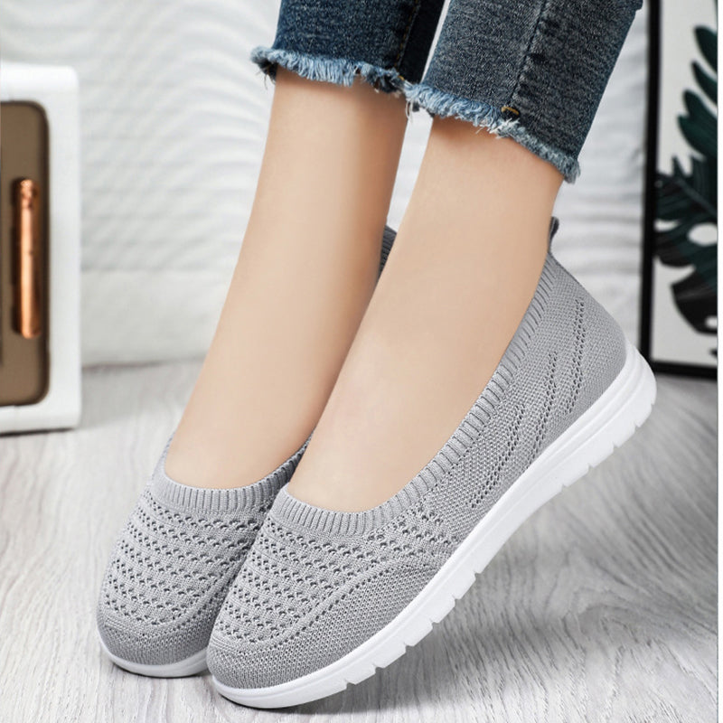 Zapatillas Antideslizantes Tejido Flyknit Armonía Viento Camino, Alivio del Dolor y Comodidad Total