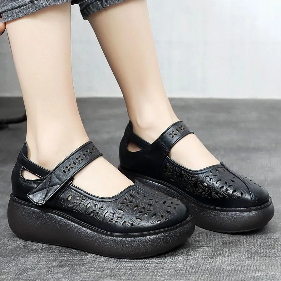 Zapato Ortopédico Cuero Suave Armonía Horizonte Estrella, Comodidad sin Dolor Todo el Día