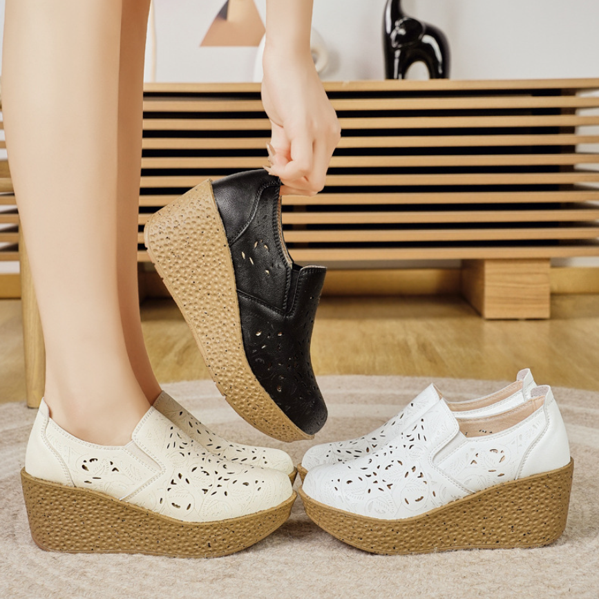 Zapato Ortopédico Cuero Suave Aura Camino Armonía, Comodidad Terapéutica Todo el Día