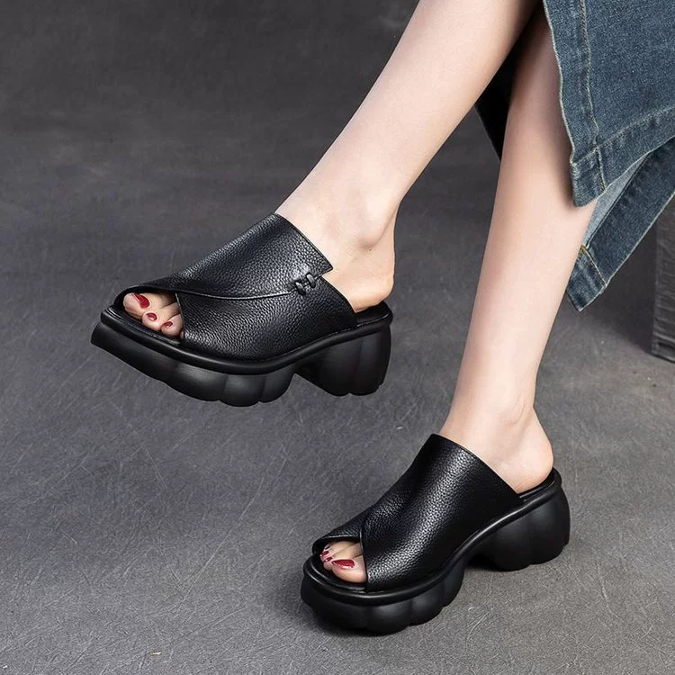 Sandalias de Tacón Cuero Suave Eclipse Armonía Serenidad, Confort y Estilo para Todo el Día